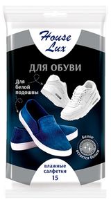 Изображение товара Влажные салфетки для обуви House Lux для белой подошвы, 15 шт