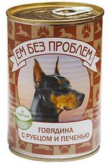 Изображение товара Консервы для собак «Ем Без Проблем» рубец печень, 410 г