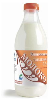 Изображение товара Молоко топленое пастеризованное «Княгинино» нормализованное 3,5% ГОСТ БЗМЖ охлажденное, 930 г