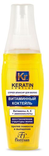 Изображение товара Спрей-эликсир для волос Floresan витаминный коктейль, 135 мл