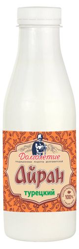 Изображение товара Напиток кисломолочный Айран «Долголетие» турецкий БЗМЖ охлажденный, 500 г