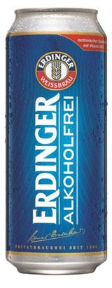 Изображение товара Пиво безалкогольное Erdinger светлое пшеничное нефильтрованное 0,4%, 500 мл
