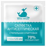 Изображение товара Салфетка антисептическая White Whale спиртовая 11х12,5 см, 1 шт