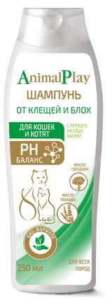 Изображение товара Шампунь для кошек Animal Play от блох, 250 мл