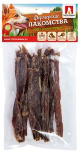 Изображение товара Лакомство для собак «Зоогурман» Фермерские лакомства Легкое говяжье светлое, 50 г