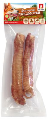 Изображение товара Лакомство для собак «Зоогурман» Фермерские лакомства трахея баранья 20 см, 50 г