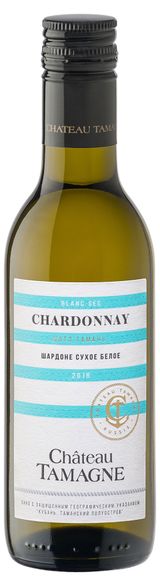 Изображение товара Вино «Шато Тамань» Шардоне белое сухое Россия, 0,187 мл