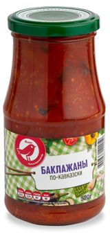 Изображение товара Баклажаны по-кавказски АШАН Красная птица, 520 г