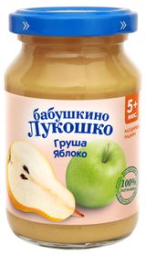Изображение товара Пюре «Бабушкино Лукошко» Груша Яблоко с 5 мес., 190 г