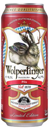 Изображение товара Пиво Wolpertinger светлое фильтрованное 4,7%, 500 мл