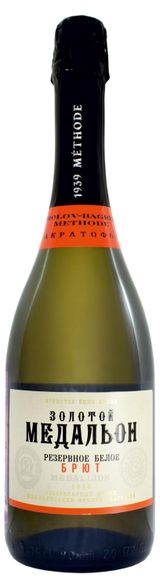 Изображение товара Игристое вино «Золотой медальон» белое брют Россия, 0,75 л