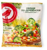 Изображение товара Овощная смесь АШАН Красная птица по-деревенски замороженные, 400 г