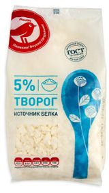 Изображение товара Творог рассыпчатый АШАН Красная птица ГОСТ 5% БЗМЖ, 750 г