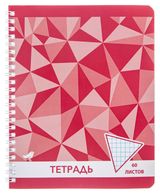 Изображение товара Тетрадь АШАН Красная птица в клетку А5, 60 л