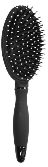Изображение товара Щетка для волос черная массажная овальная