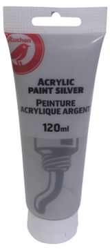 Изображение товара Краска акриловая АШАН Красная птица серебряная, 120 мл