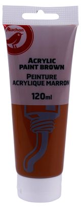 Изображение товара Краска акриловая АШАН Красная птица коричневая, 120 мл