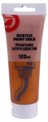 Изображение товара Краска акриловая АШАН Красная птица золотая, 120 мл