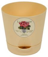 Изображение товара Горшок «ТЕК.А.ТЕК» Le Parterre с поддоном бежевый Ø11,5х11 см, 700 мл