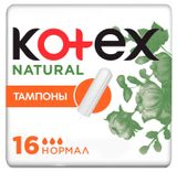 Изображение товара Тампоны Kotex Natural Нормал, 16 шт