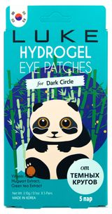 Изображение товара Гидрогелевые патчи для кожи вокруг глаз LUKE против темных кругов, с экстрактом зелёного чая, 5 пар