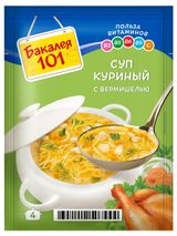 Изображение товара Основа для супа «Бакалея 101» куриный с вермишелью, 60 г