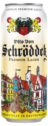 Изображение товара Пиво Otto von Schrödder Premium Lager светлое фильтрованное 4,9%, 500 мл