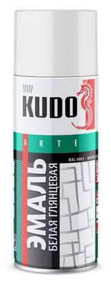 Изображение товара Эмаль KUDO глянцевая белая, 520 мл