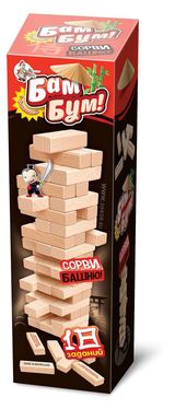 Изображение товара Настольная игра «Десятое королевство» Падающая башня Бам Бум с фантами