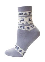 Изображение товара Носки женские новогодние Брестские ARCTIC светло-серые, р. 25