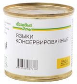 Изображение товара Языки консервированные «Каждый день» свиные в желе по-домашнему, 250 г