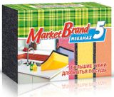 Изображение товара Губка для посуды Market Brand Megamax, 5 шт
