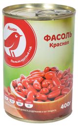 Изображение товара Фасоль красная АШАН Красная птица, 400 г
