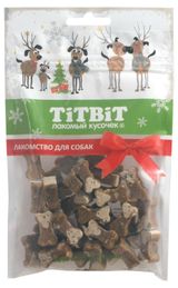 Изображение товара Лакомство для собак TITBIT Косточки мясные для собак с индейкой и творогом Новогодняя коллекция, 90 г