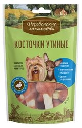 Изображение товара Лакомство для собак «Деревенские лакомства» Косточки утиные для мини пород, 55 г