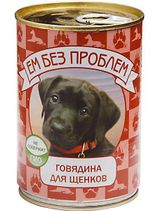 Изображение товара Консервы для щенков «Ем Без Проблем» говядина, 410 г