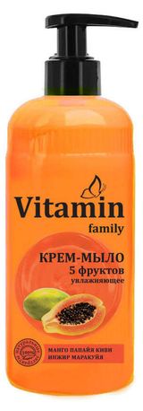 Изображение товара Крем-мыло Vitamin Family 5 фруктов, 650 мл