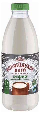 Изображение товара Кефир «Вологодское лето» 3,2% БЗМЖ, 930 мл