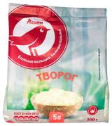Изображение товара Творог рассыпчатый АШАН Красная птица 5% БЗМЖ ГОСТ, 300 г