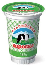 Изображение товара Молокосодержащий продукт «Альпийская коровка» 15% ЗМЖ, 400 г