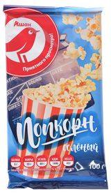 Изображение товара Попкорн АШАН Красная птица соленый, 100 г