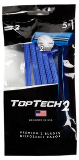 Изображение товара Одноразовая бритва Toptech 2 с двумя лезвиями, 5 шт