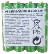 Изображение товара Батарейка AAА «Каждый день» R03 солевая 1,5V, 4 шт