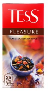 Изображение товара Чай черный Tess Pleasure с добавками в пакетиках, 25 шт