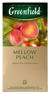 Изображение товара Чай зеленый Greenfield Mellow Peach с ароматом персика и мандарина, 25х1,8 г