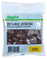 Изображение товара Изюм «Каждый день» в шоколадной глазури, 100 г