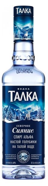 Изображение товара Водка «Талка» Северное Сияние Россия, 0,5 л