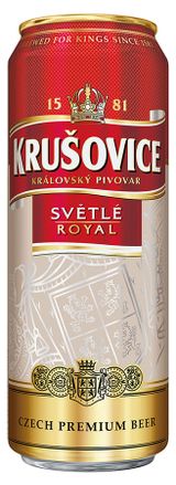 Изображение товара Пиво Krusovice Royal светлое фильтрованное 4,2%, 430 мл