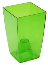 Изображение товара Кашпо Сильвия зеленое 12,5х12,5х18 см, 1,9 л