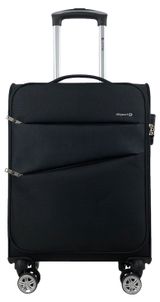 Изображение товара Чемодан мягкий Airport 4 колеса черный, 55х35 см, размер S